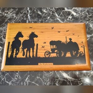 Harvey Bernard Silhouette Wood Sign Plaque, Farmhouse "THE Replacement" 1985